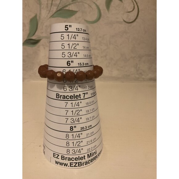 Brown Beaded Stretch Bracelet Set For Women - Picture 4 of 7